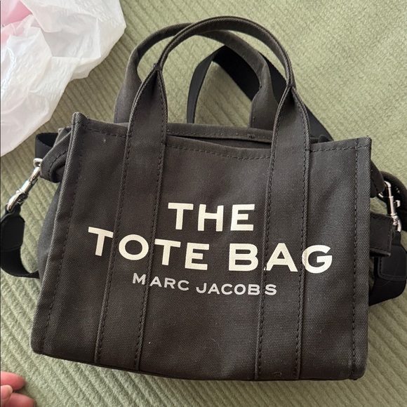 Marc Jacobs Handbags - Marc Jacobs Black Canvas 'The Tote Bag' Mini Crossbody
